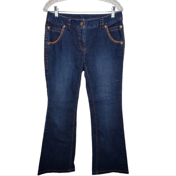 International Concepts Women's Bootcut Jeans, Low Rise Dark Wash Sz 8 Petite - Picture 1 of 6